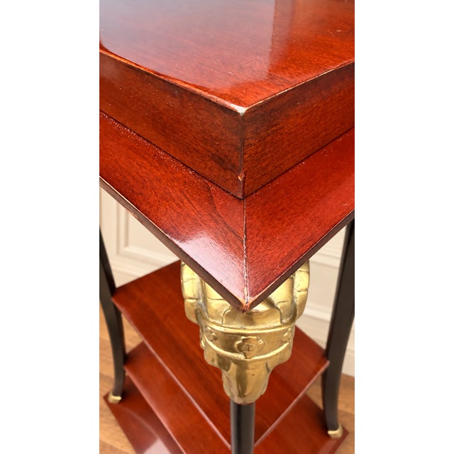 Brown Striking Neoclassical Étagère by John Widdicomb, Model Jw-1732, Dating to 2007. For Sale - Image 8 of 14