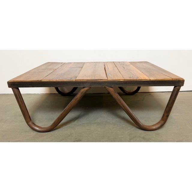 Mid-Century Modern Vintage Industrial Coffee Table, 1960s For Sale - Image 3 of 16