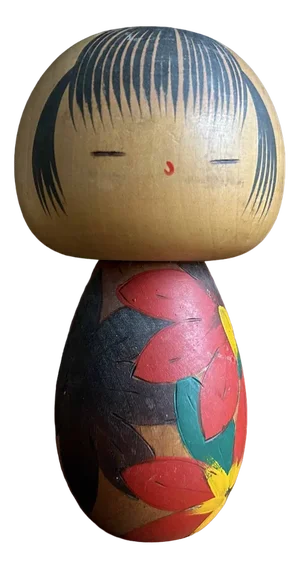 Vintage Japanese Sosaku Kokeshi Kimono, 1970s