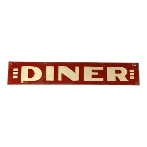 Vintage Mummert Metal Tin Diner Sign Red & White Made in the Usa