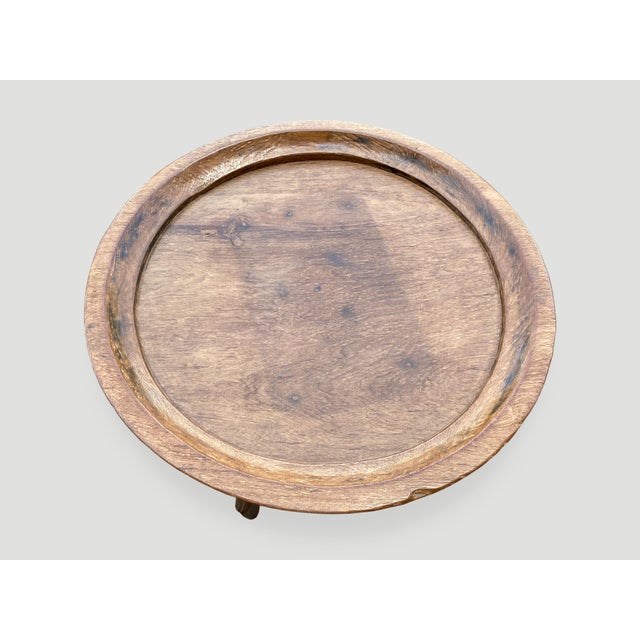 2010s Andrianna Shamaris Mid-Century Couture Wabi Tray Side Table For Sale - Image 5 of 5