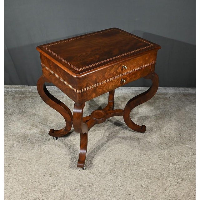 Burl Mahogany Dressing Table For Sale - Image 3 of 18