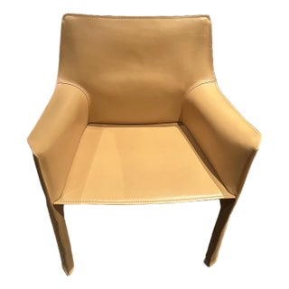 Cassina Cab 413 Armchair in Saddle Leather by Mario Bellini For Sale