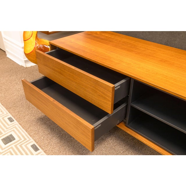 Brown Contemporary Modern Treku Media Console Cabinet Mid Century Modern Style For Sale - Image 8 of 8