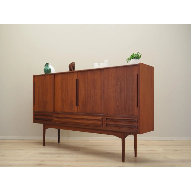 Wood Danish Teak Highboard, 1960s For Sale - Image 7 of 18