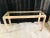 Gabriella Crespi 1970s Vintage Split Reed Rattan Glass Top Console Table For Sale - Image 4 of 7