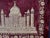 Vintage Giltwood Framed Zardozi Velvet & Gold Thread Embroidery Art Piece Depicting the Taj Mahal. For Sale - Image 9 of 9