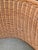 Traditional Vintage Natural Woven Wicker Barrel Chairs on Casters - Set of 2 For Sale - Image 3 of 11