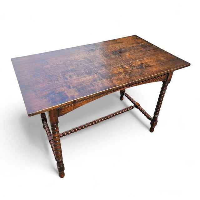Ornate Wood Studded Bobbin Desk For Sale - Image 3 of 15