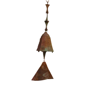 Large Mid-Century Verdigris Bronze Bell / Wind Chime Paolo Soleri for Arconsanti