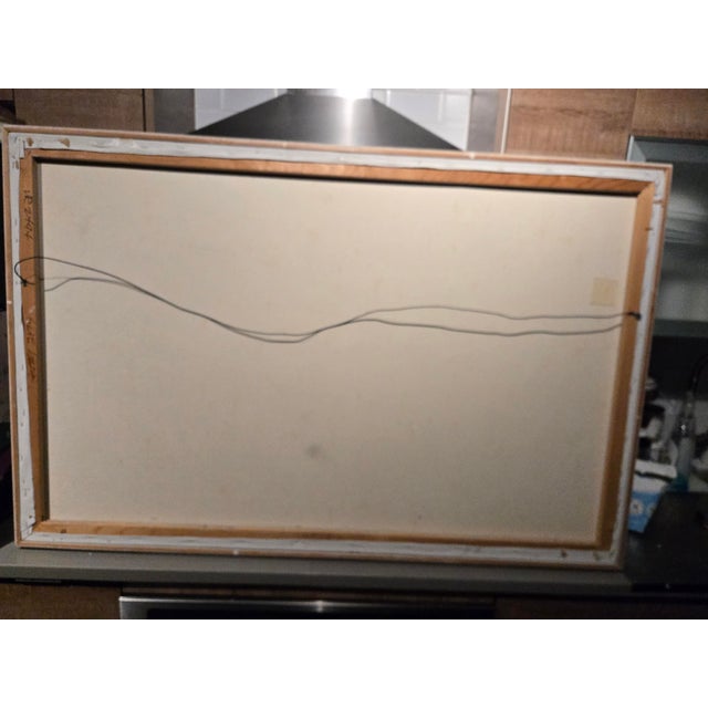Wood 70's Lee Reynolds Burr Mod Abstract Painting For Sale - Image 7 of 9