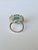 5.88 Carats, Natural Zambian Emerald Sugarloaf & Rose Cut Diamonds Cocktail Ring, Size 7 For Sale - Image 6 of 9