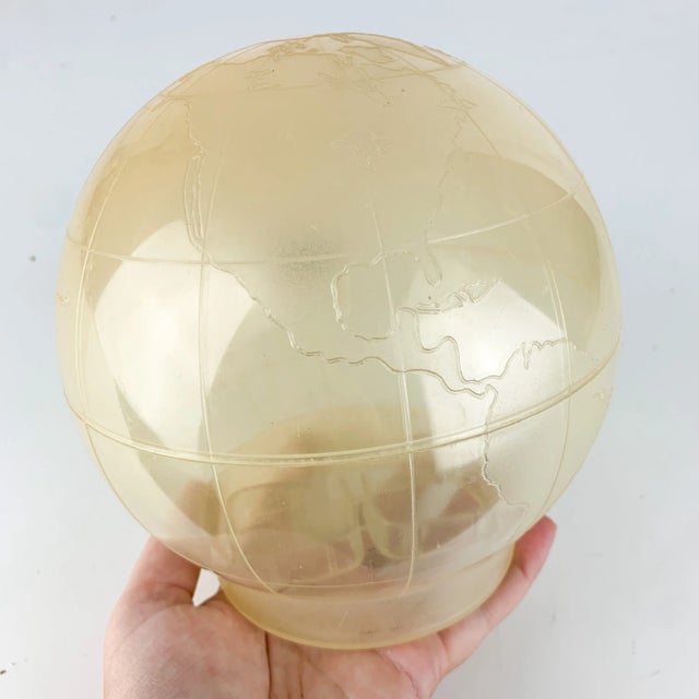 Mid 20th Century Vintage Lucite Acrylic Planet Earth Globe Hinged Bank Mid Century Modern Atomic For Sale - Image 5 of 9