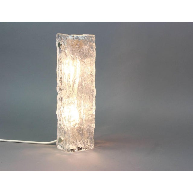 1970s Large German Murano Ice Glass Vanity Sconces by Kaiser, 1970s For Sale - Image 5 of 6