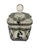 Metal French Empire Style Crystal Vanity Jar or Casket Box For Sale - Image 7 of 8