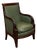 Empire-Style Mahogany Chair in Carved Mahogany, 1800s For Sale