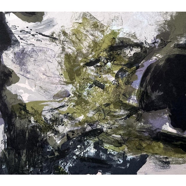 Modern Zao Wou Ki, Abstract Landscape, 1971, Original Lithograph For Sale - Image 3 of 6