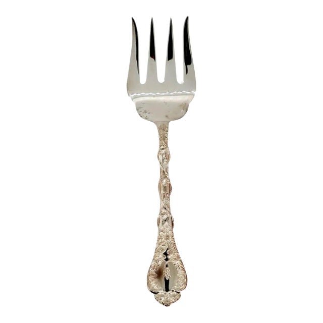 Early 21st Century French Odiot Demidoff Sterling Silver Fish Serving Fork For Sale