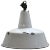 Mid-Century Industrial Light Gray Enamel Pendant Lamp For Sale