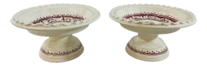 Moroccan Ceramic Dessert Plate, a Pair