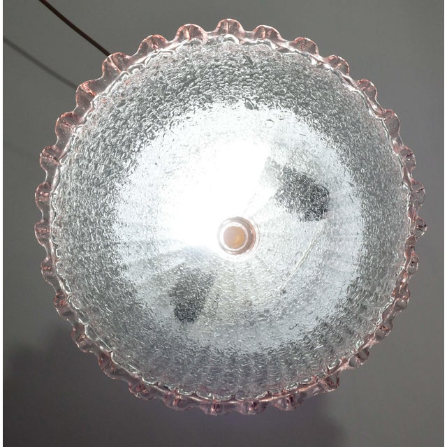 Charming Italian Pink Murano Glass Ceiling Fixture, Murano, 1970 For Sale - Image 6 of 11