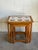 Wood Oak Nesting Tables Set of 3 Ceramic Tile Top Accent End Side Tables Vintage 1970s For Sale - Image 7 of 9