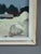 Sky Blue Mid-Century Modern 'Cliffside by the Sea' Swedish Original Coastal Landscape Oil Painting, Framed For Sale - Image 8 of 12