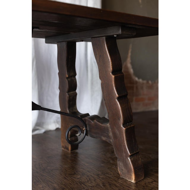 Lyre Leg Catalan Style Trestle Table - From France Late 1800s For Sale - Image 12 of 18