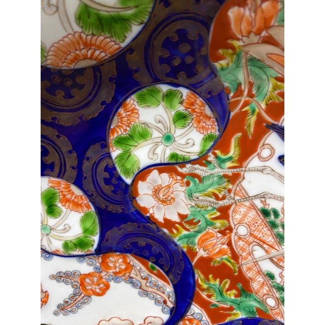 Extraordinary Late 19th/Early 20th C. Japanese Imari Charger With Turtle and Crane For Sale In San Francisco - Image 6 of 10