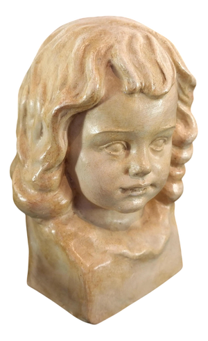 Marita Wallldén, Art Deco Plaster Bust of a Child, 1920s, Plaster