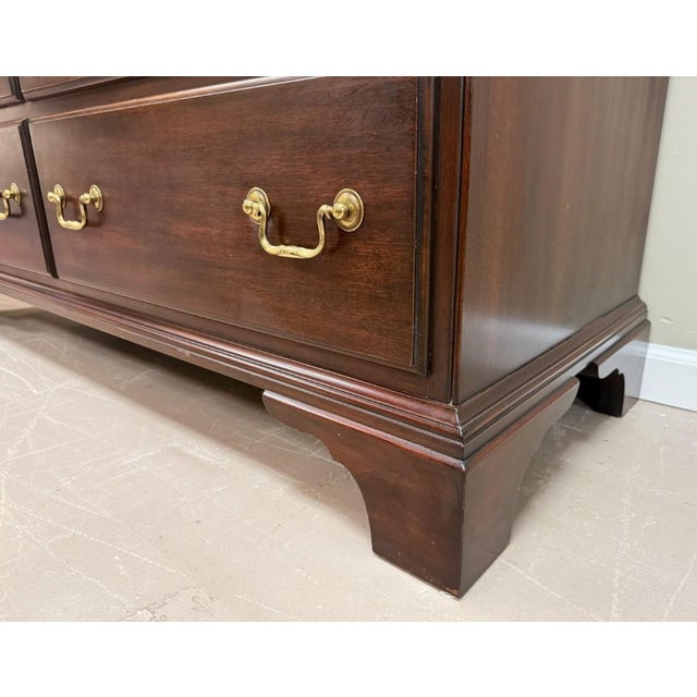 1990s Rare Henkel Harris Mahogany Gentleman’s Chest Model No. 167 For Sale - Image 11 of 16