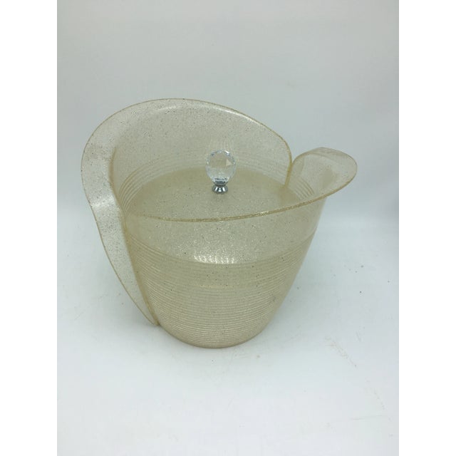 Gold Midcentury Acrylic Ice Bucket For Sale - Image 8 of 8