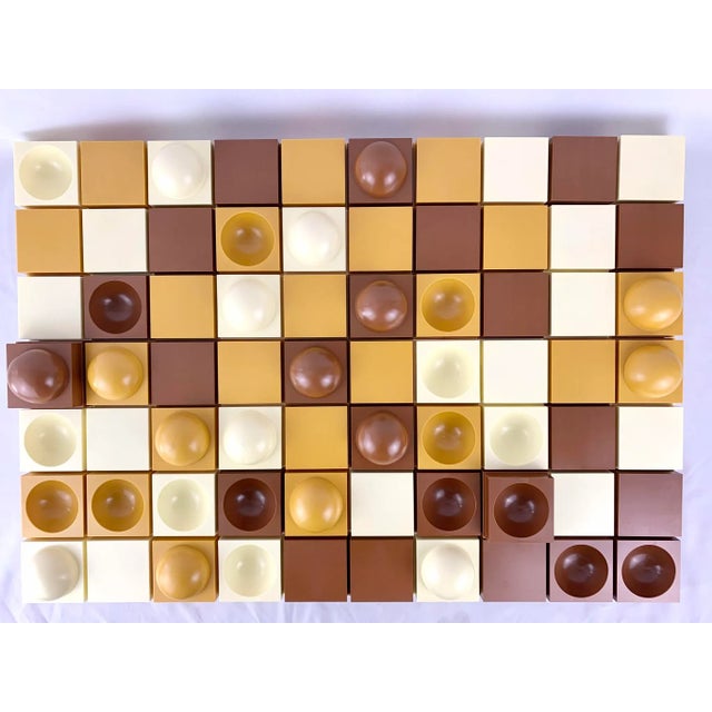 This rare and playful modular wall decoration set was designed by Flemming Hvidt and produced by Quality System in Denmark...