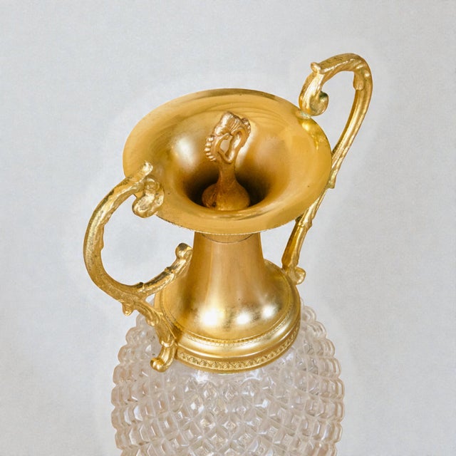 Metal Napoleon III French Water Fountain in Glass and Brass, 1870 For Sale - Image 7 of 8