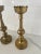 Vintage Brass Crown Top Candlesticks- a Pair For Sale - Image 4 of 4