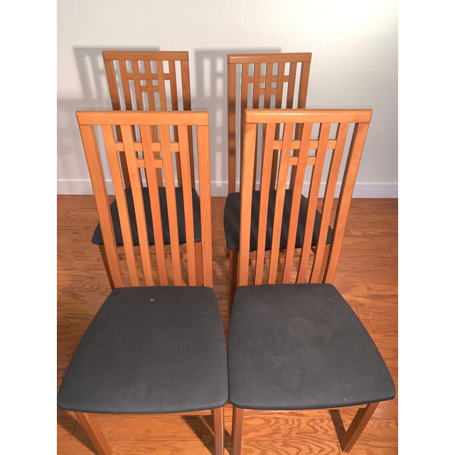 Mid Century Ims Srl Italian Highback Dining Chairs Set Of 4 Chairish