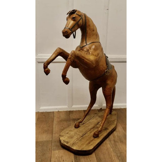 Life Size Arts and Crafts Leather Model of a Horse, 1920s For Sale - Image 9 of 10