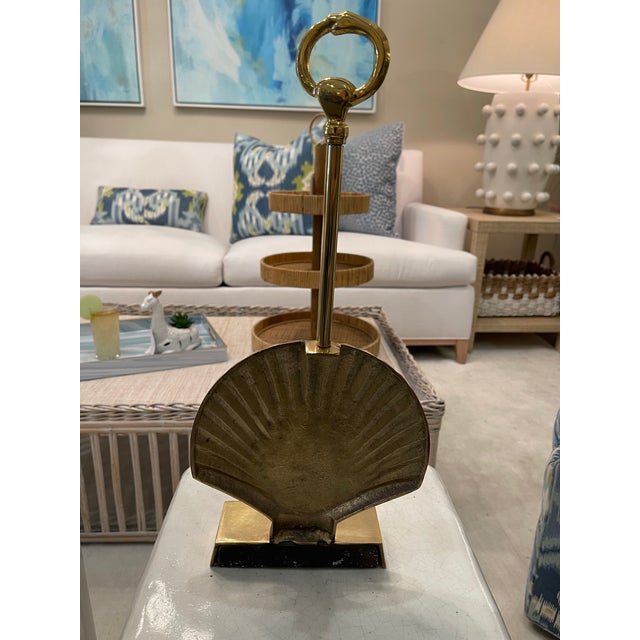 1990s Vintage Polished Brass Door Stopper For Sale - Image 5 of 9