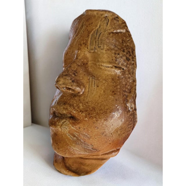 Brutalist Stoneware Sculpture from Gérard Bignolais, 1990s For Sale - Image 3 of 8