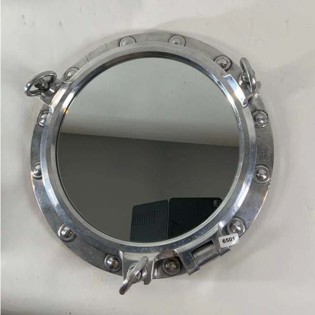 Aluminum Ship’s Porthole Mirror For Sale - Image 11 of 11