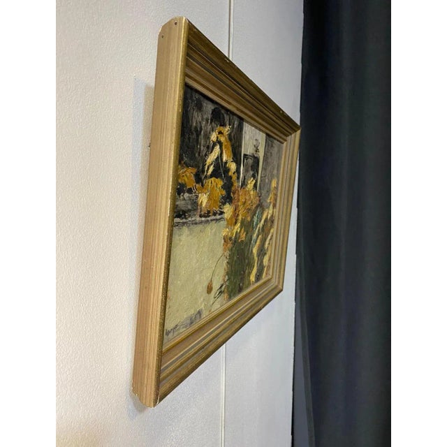 Hans Berger, Sunflowers, Oil on Wood For Sale - Image 7 of 9