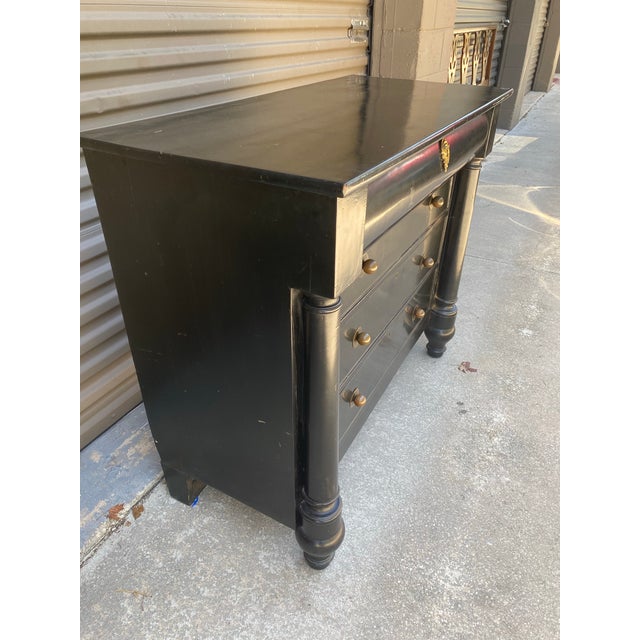 Ebony Vintage Ebony Black Dresser For Sale - Image 8 of 12