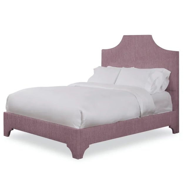 Casa Cosima Kit Twin Headboard, Plum Linen For Sale - Image 4 of 5