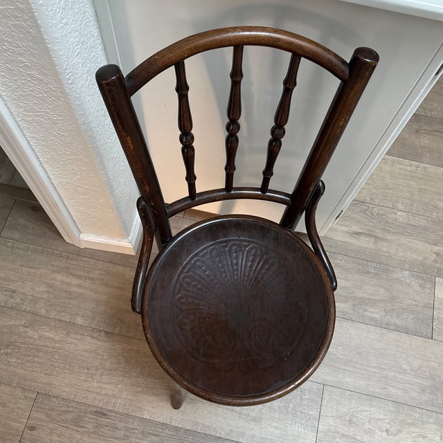 Vintage 1920s Thonet Parisian Cafe Wood Chair For Sale - Image 12 of 12