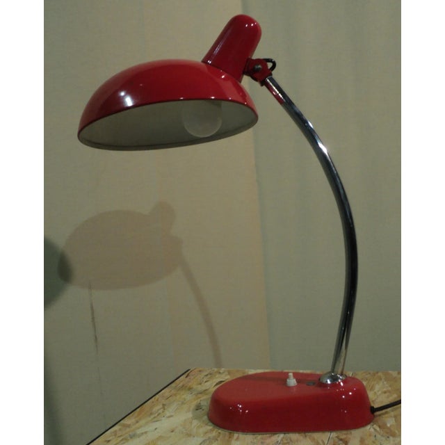 Cream Adjustable Steel and Enamel Table Lamp from Seminara Torino, 1950s For Sale - Image 8 of 8