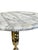Brass Vintage French Style Marble Top Brass Filigree Base Cocktail Table For Sale - Image 8 of 14