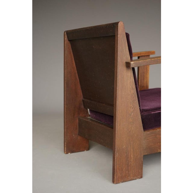 Brown Art Deco Dutch Lady Armchair in Oak, 1920s For Sale - Image 8 of 18