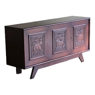 Vintage Elephant Sideboard in Wood For Sale