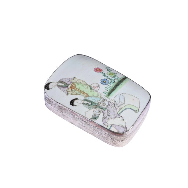 Ceramic Late 19th Century Chinese Famille Rose Porcelain Shard Box For Sale - Image 7 of 10