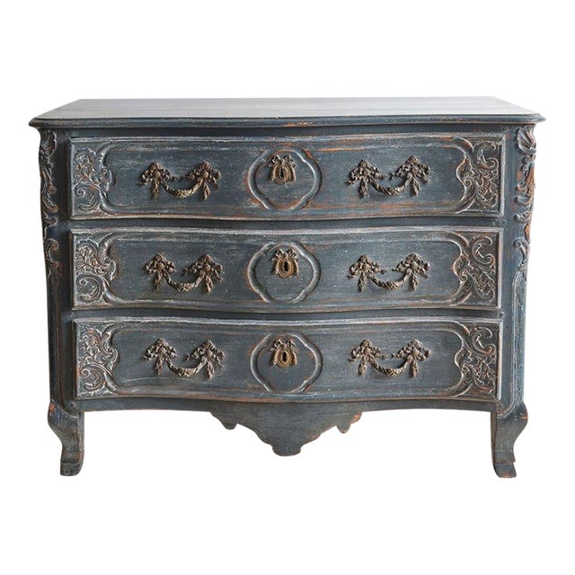 Blue French Commode Chest of Drawers, 1715 | Chairish